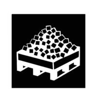 stone mining for production monochrome vector