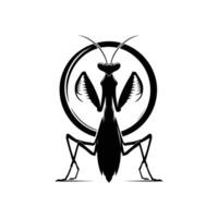 illustration of Mantis Silhouette vector