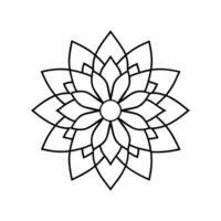 Simple mandala design for coloring. beautiful mandala art for coloring book, mandala design vector