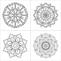 Floral mandala designs inviting inner peace and creative expression through relaxation and art vector