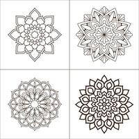 Intricate mandala patterns for mindful coloring offering peace and creative expression clean line vector