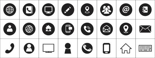 Connecting the World Essential Communication Icons in a Clear Minimalist Style vector