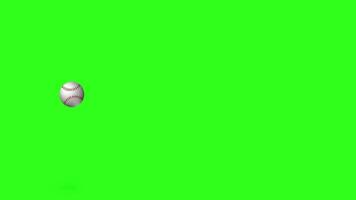 A baseball moves smoothly across a bright green background, creating a lively and energetic visual experience video