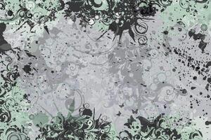 Abstract floral grunge background design vector