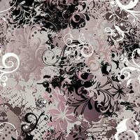 Floral background design with artistic swirls vector