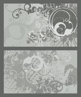 Floral patterns in gray tones vector