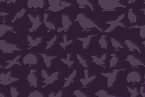 Bird silhouettes on dark background vector