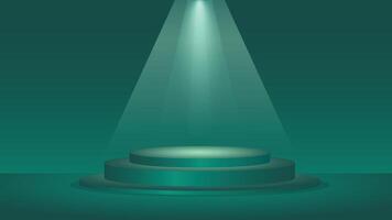 empty stage with spotlight vector