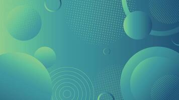 Modern teal gradient background featuring abstract circles and geometric patterns perfect for creative digital designs presentations and stylish art projects vector
