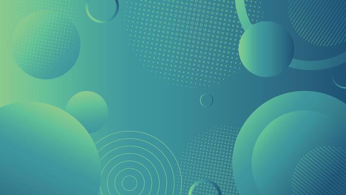 Modern teal gradient background featuring abstract circles and geometric patterns perfect for creative digital designs presentations and stylish art projects