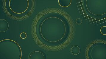 Stylish green background featuring gold circles and abstract details perfect for luxury designs invitations posters and elegant presentations vector