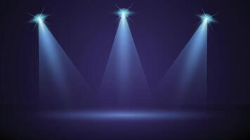 Spotlights on a dark stage background vector