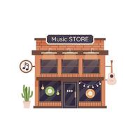 Illustration of a music store facade vector