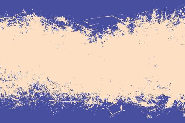 Grunge abstract banner. Grunge beige texture on blue background. Paing smudge rough hand draw texture. Brush stroke textured design for ads, website, presentation, sale banner