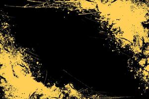 Yellow and black grunge modern background. Rough ink paint texture. Graffiti retro brush stroke urban overlay background for banner, ads, website, presentation, cover, poster vector