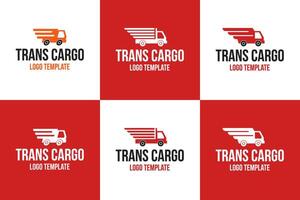 Set collection of trans cargo for delivery logo design template illustration vector