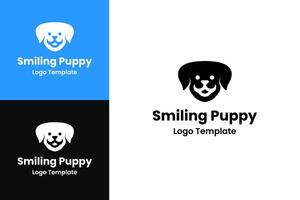 Smile dog logo design symbol illustration vector