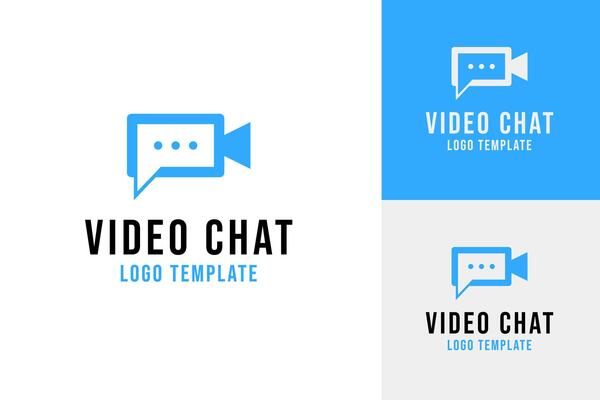 chat logo design symbol template illustration