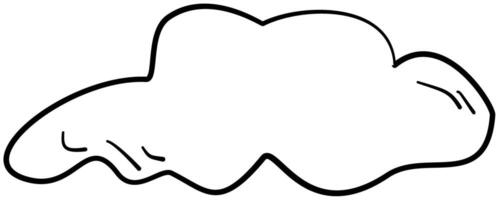Hand Drawn Summer Cloud Outline vector