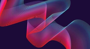 Blend Wavy Curved Background Pink Gradient Design Abstract Illustration vector
