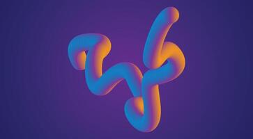 Colorful abstract 3D shapes vector