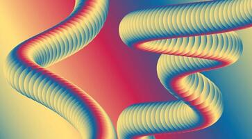 Colorful abstract curvy lines vector