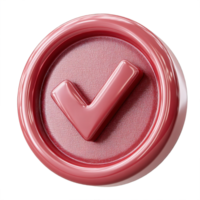 Red Checkmark Seal Approval Success and Confirmation Icon png