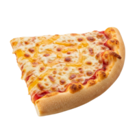 Delicious slice of cheese pizza with golden brown crust and melted mozzarella png