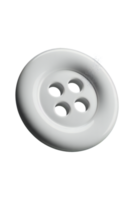 A white button with four holes on it in a transparent background png