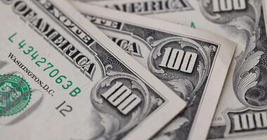 one hundred American dollars series from 1990 to 2006, old American dollars in face value of 100 photo