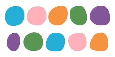 Round Irregular Blob Shape Set vector