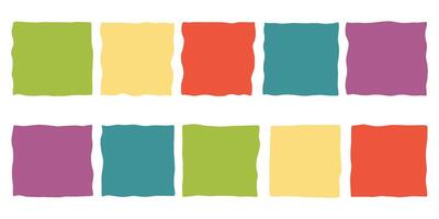 Organic Square Shape Irregular Box Set vector