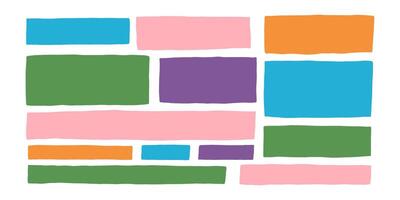 Organic Irregular Rectangle Shape Frame Set vector