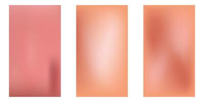 Pink Peach Gradient Background Set vector