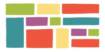 Irregular Rectangle Shape Frame Set vector