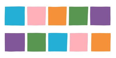 Colorful Organic Square Shape Irregular Box Set vector