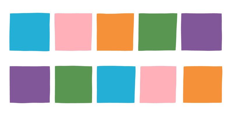 Colorful Organic Square Shape Irregular Box Set