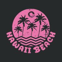 Hawaii Illustration typography t shirt, poster, logo, sticker, or apparel merchandise design vector