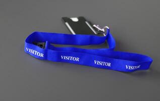 Badge for visitors to a company site or office photo