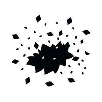 Confetti Black Silhouette for Celebration Graphics vector