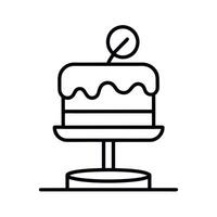 Cake Topper Outline Party Decor Line Art vector