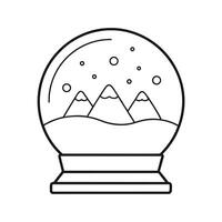 Snow Globes Line Art Drawing vector