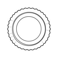 Napkin Outline Table Decor Line Art vector