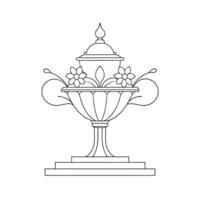 Centerpiece Outline Event Decor Line Art vector