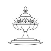 Centerpiece Outline Line Art for Event Decor vector