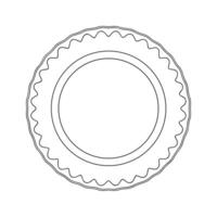 Outline of a Napkin Line Art for Table Decor vector