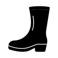 Rain Boot Black Silhouette for Weather Designs vector