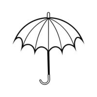 Outline of a Umbrella Line Art for Weather Icons vector