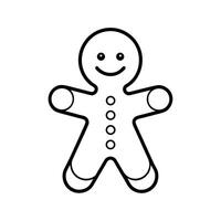Gingerbread Cookie Line Art vector