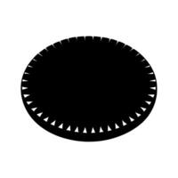 Paper Plate Black Silhouette for Table Setup vector